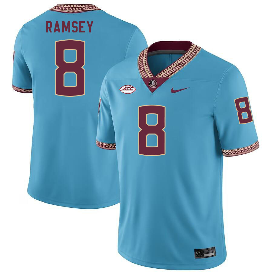 #8 Jalen Ramsey Florida State Seminoles Jerseys Football Stitched-Turquoise